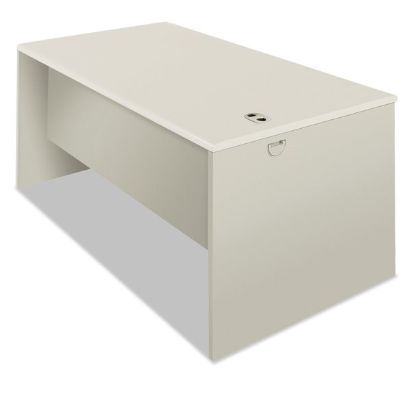 Hon Desk Shell, 30 in D, 60" W, 30" H, Light Gray/Silver, Honeycomb-Core Steel H38932.B9.Q